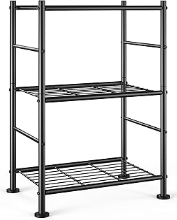 Sakugi 3-Tier Shelf Organizer - Space-Saving Metal Shelving