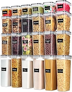 Vtopmart 24-Piece Airtight Food Storage Container Set - Black